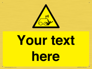 Custom warning run over by operator controlled machine